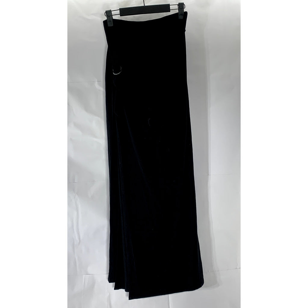 UNBRANDED Women's Black Relaxed-Fit Wrap Pant SZ S