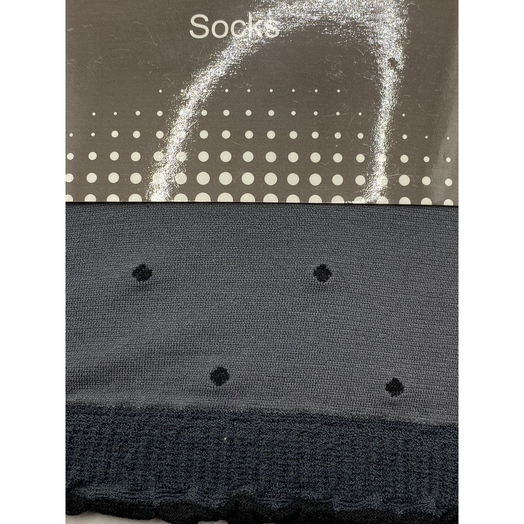 FRENCH CURVE Women's Black Dotted Sheer Lightweight Pull-On Socks SZ OS