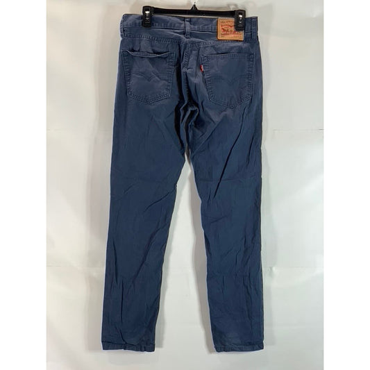 LEVI'S Men's Dark Blue Striped 511 Slim-Fit Five-Pocket Jean SZ 32X32
