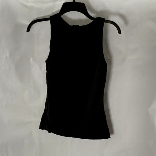 NASTY GAL Women's Black Solid Premium Slinky Ring Detail Cowl Neck Top SZ 2