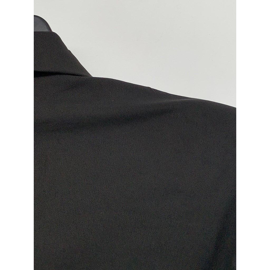 SHEIN Women's Black Solid Notch Collar Long Sleeve Tie-Front Cropped Blazer SZ 6