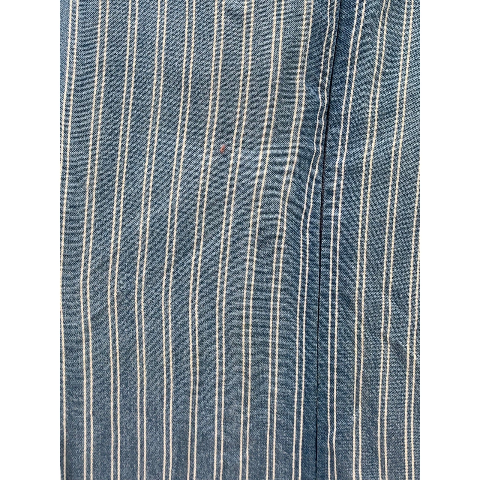 THE IMPECCABLE PIG Women's Blue Striped Side-Button Midi Dress SZ L