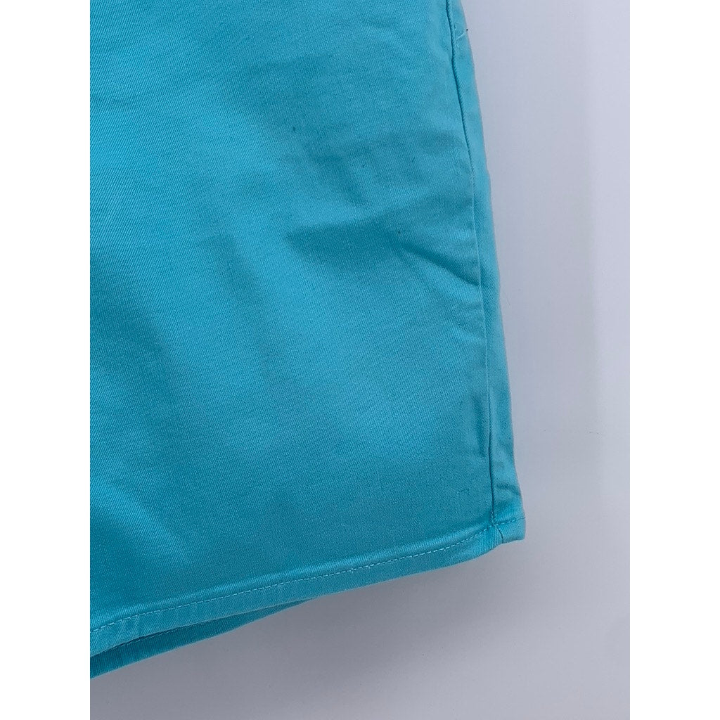 LEE Women's Light Blue Straight Leg Shorts SZ M