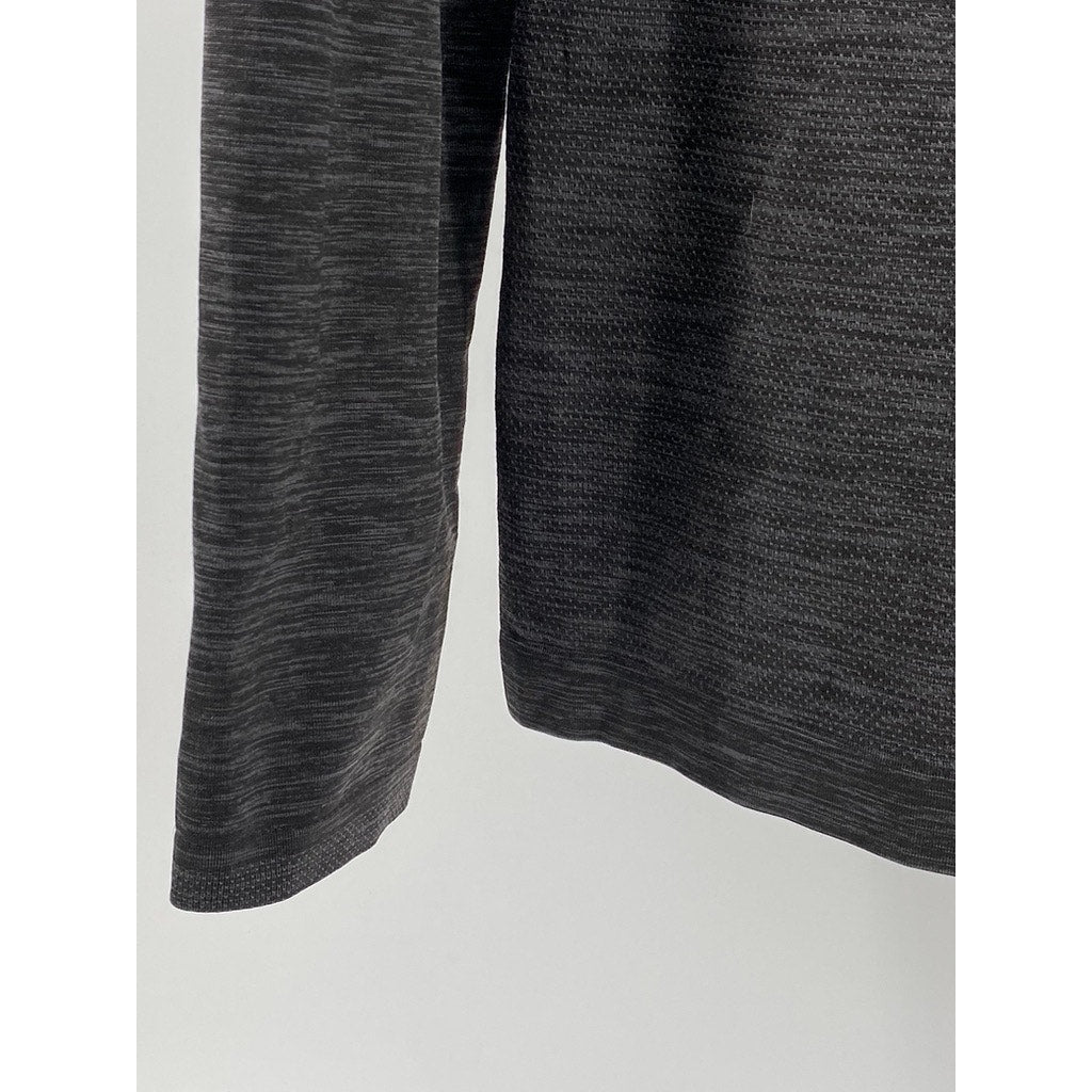 LULULEMON Women's Charcoal Gray Heather Crewneck Long Sleeve Active Top SZ S