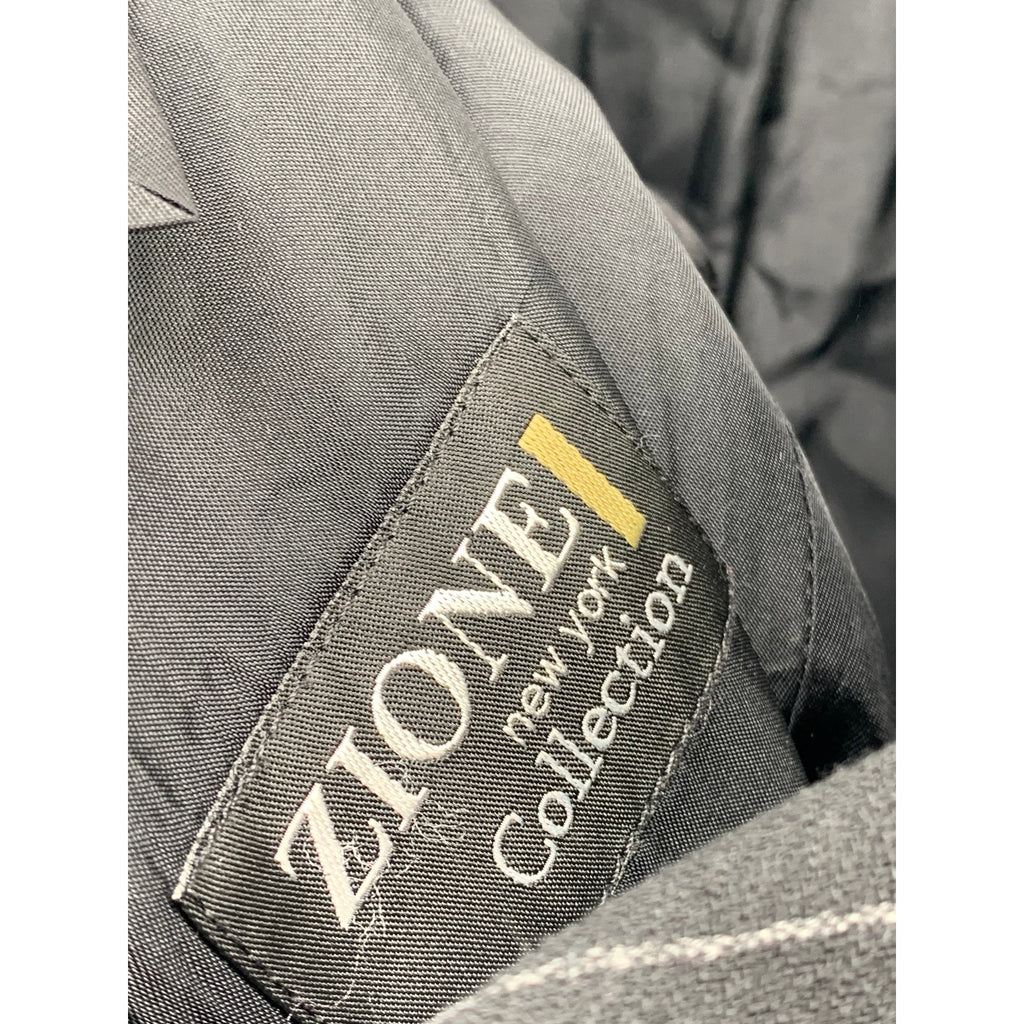 ZIONE NEW YORK Men's Vintage Black Pinstripe Regular Three Button Blazer SZ 41R