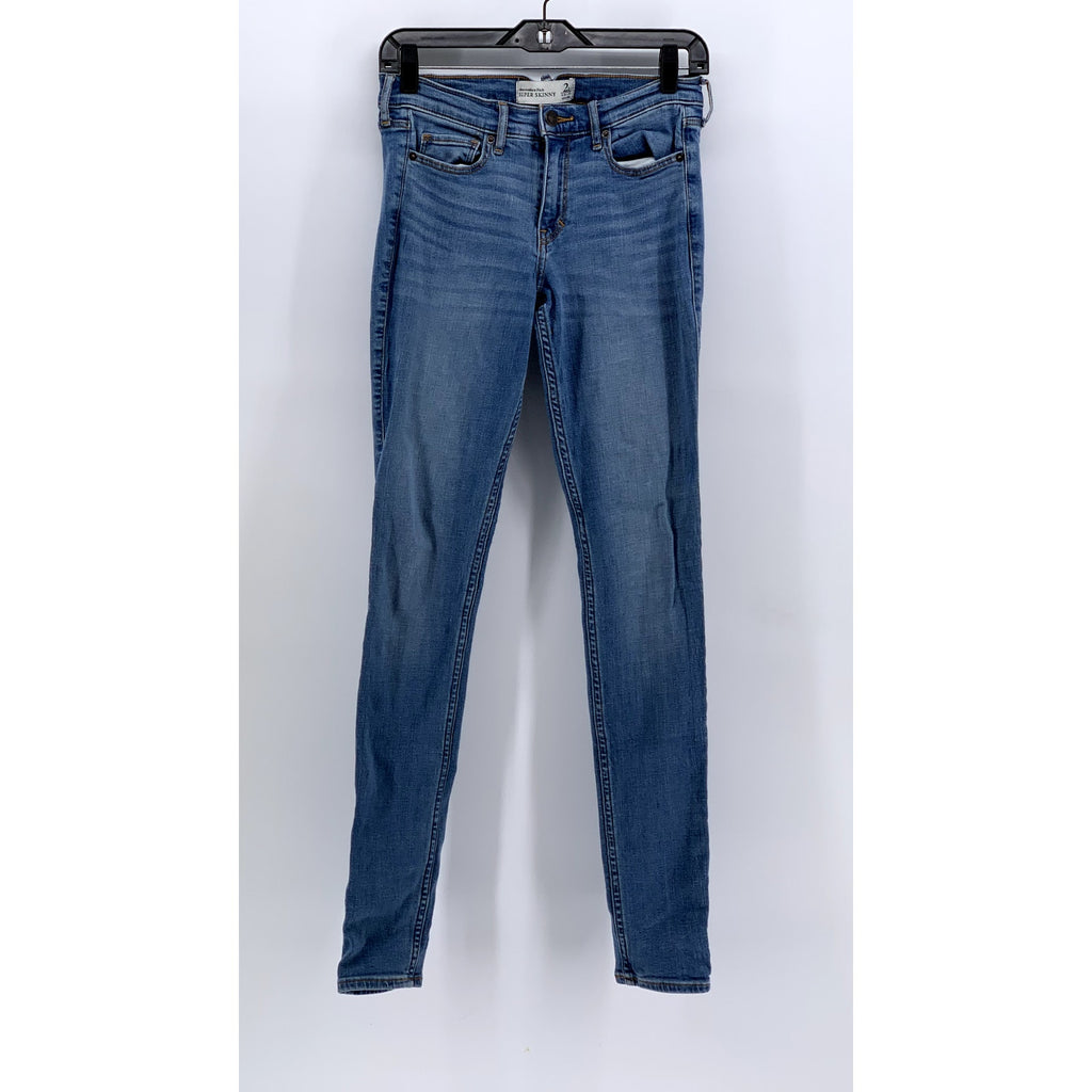 ABERCROMBIE & FITCH Women's Blue Denim Super Skinny Jeans SZ 2