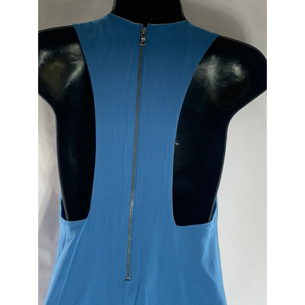 ALICE+OLIVIA Women's Blue Fletcher Low Racerback A-Line Mini Dress SZ XS