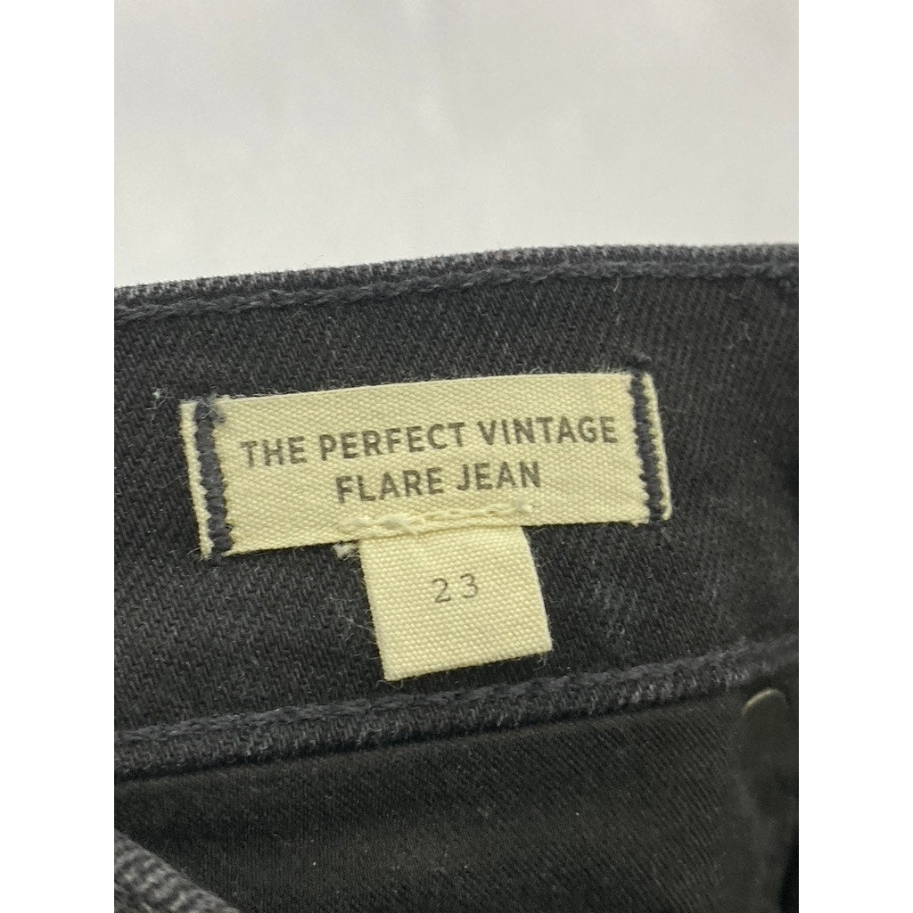MADEWELL Women’s Black Solid Denim The Perfect Vintage Flare Jean SZ 23