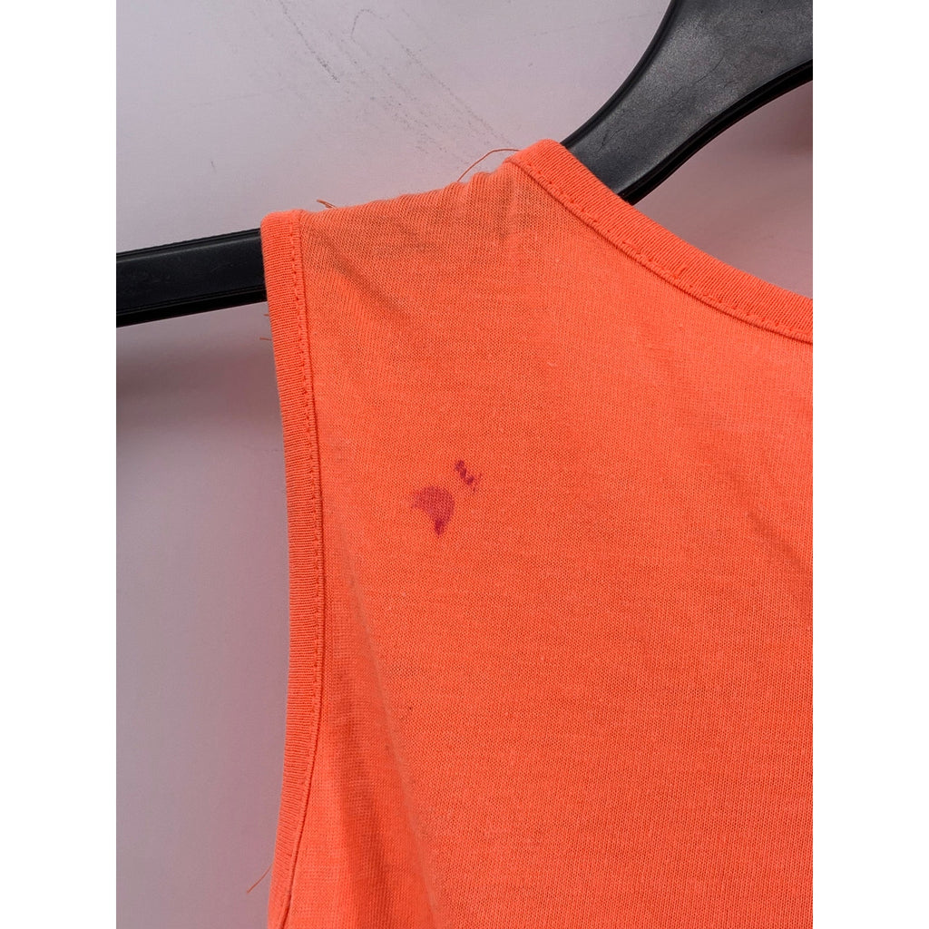 BILLIEBLUSH Girls' Orange Fringe Crewneck Sleeveless Tank Dress SZ 6