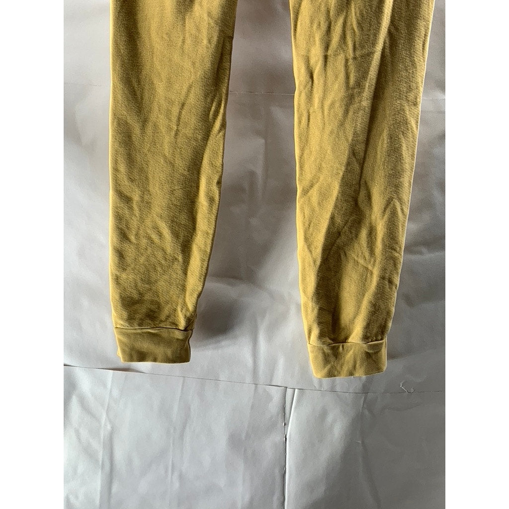 MATE Women's Mustard Yellow Drawstring Waist Pull-On Casual Sweatpants SZ S