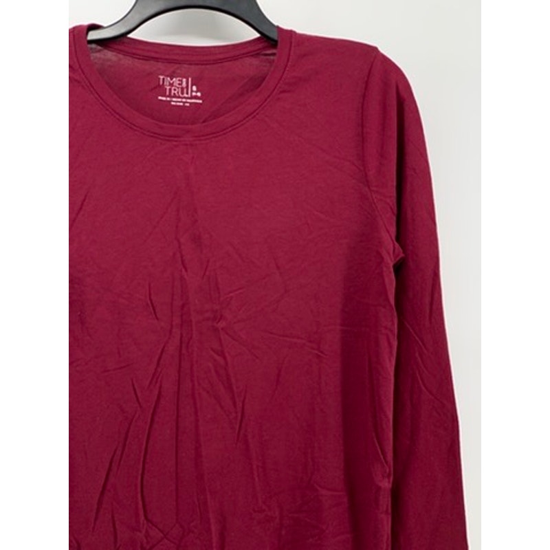 TIME & TRU Women’s Burgundy Long Sleeve Top SZ S