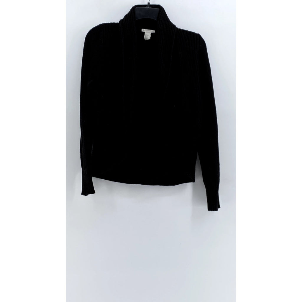 H&M BASIC Women's Black Rib Knit Open-Front Cardigan SZ S