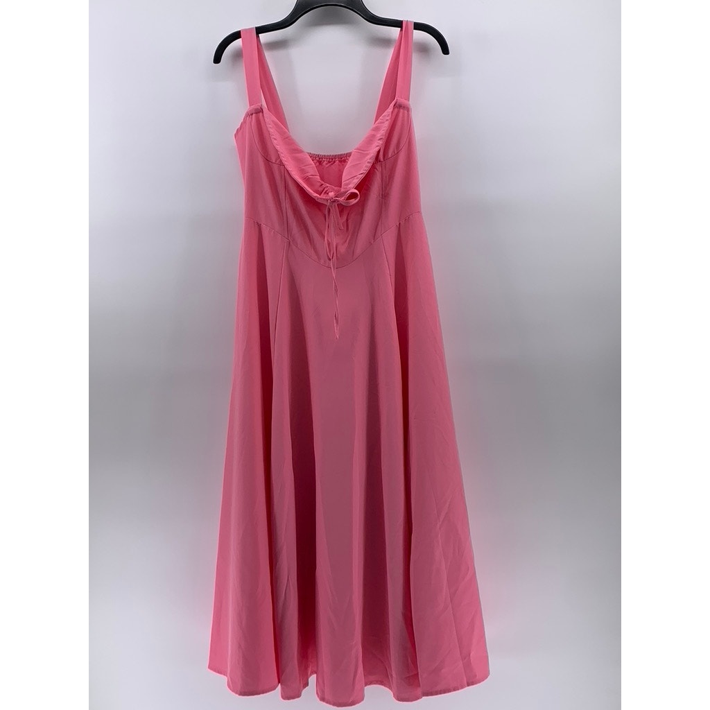UNBRANDED Women's Light Pink Sweetheart Neckline A-Line Maxi Dress SZ M