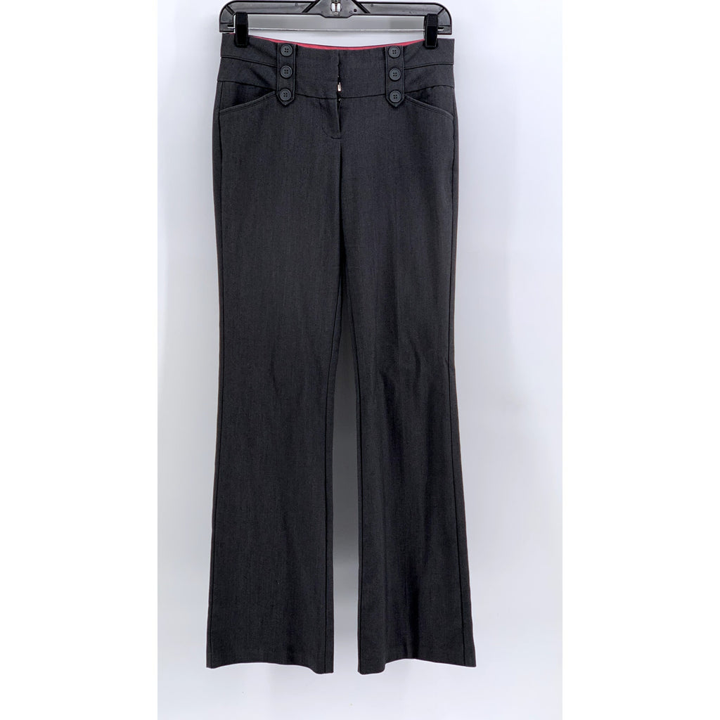 JOE BENBASSET Women Juniors' Charcoal Flared Low Rise Pant SZ 1