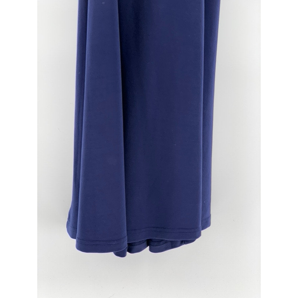 SHEIN CURVE Women's Dark Blue V-Neck A-Line Dress SZ 1XL