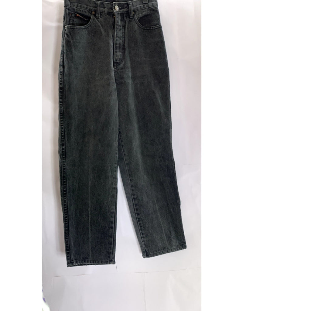 LACABLE Women's Vintage Black Slim-Leg High-Rise Denim Five-Pocket Jean SZ 27
