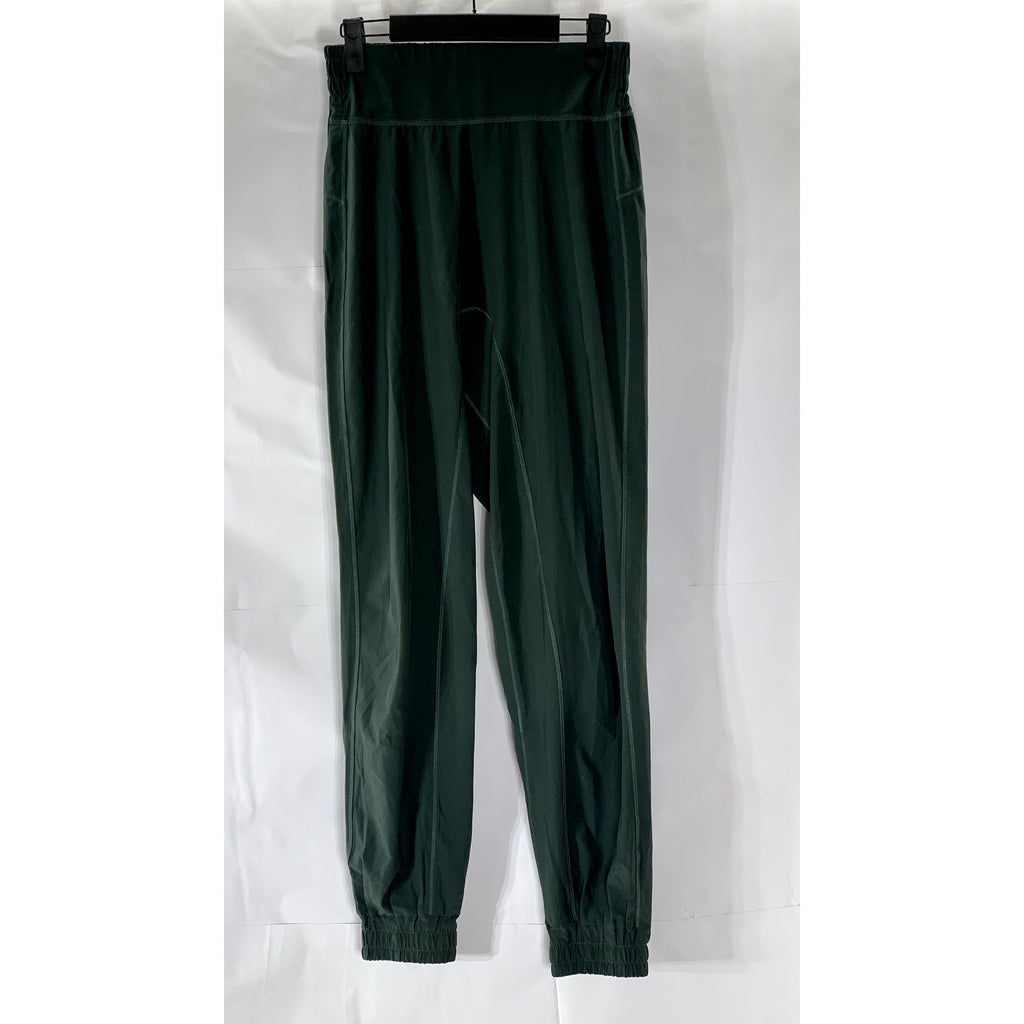 UNBRANDED Women's Dark Green Elastic-Waist Pull-On Jogger Pant SZ S