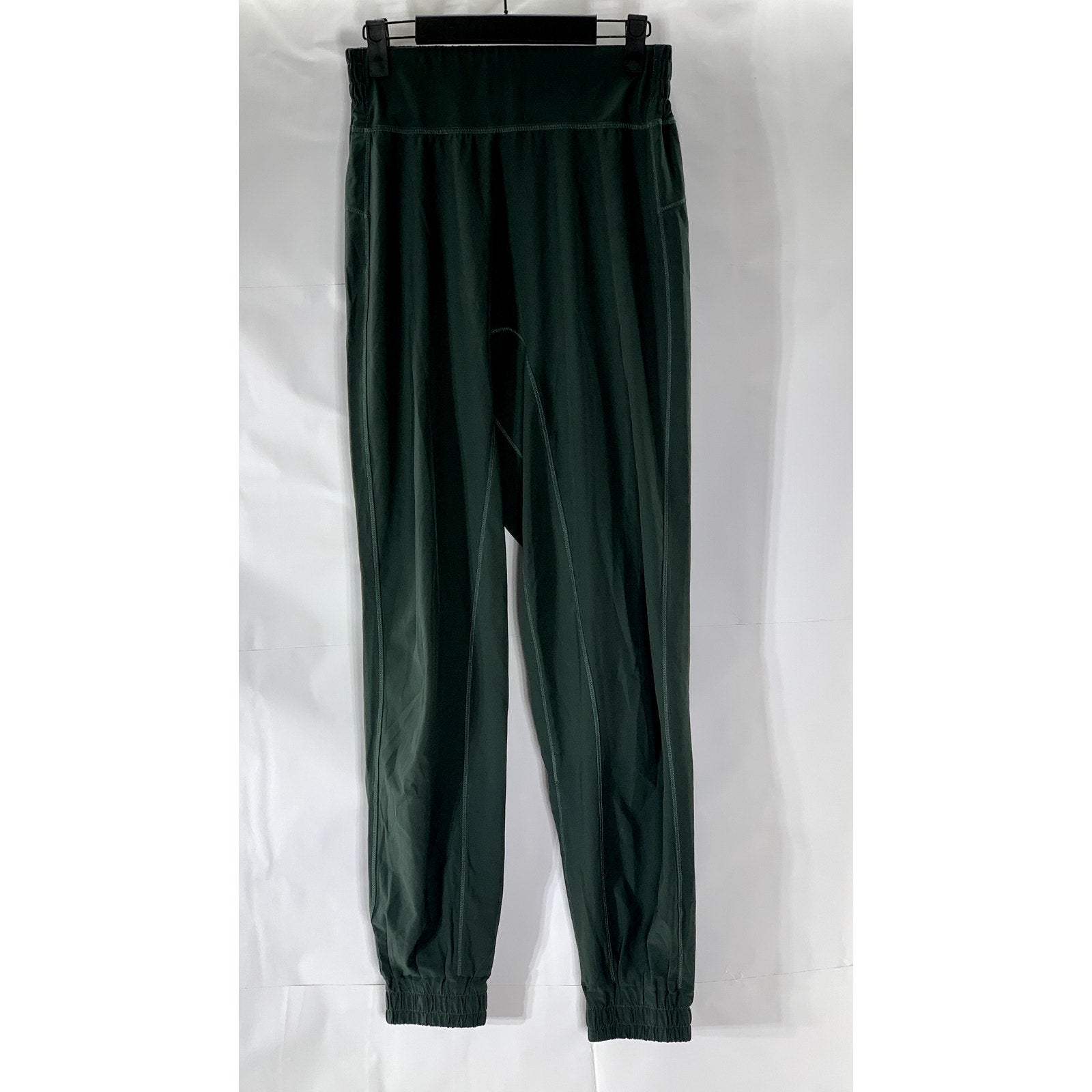 UNBRANDED Women's Dark Green Elastic-Waist Pull-On Jogger Pant SZ S