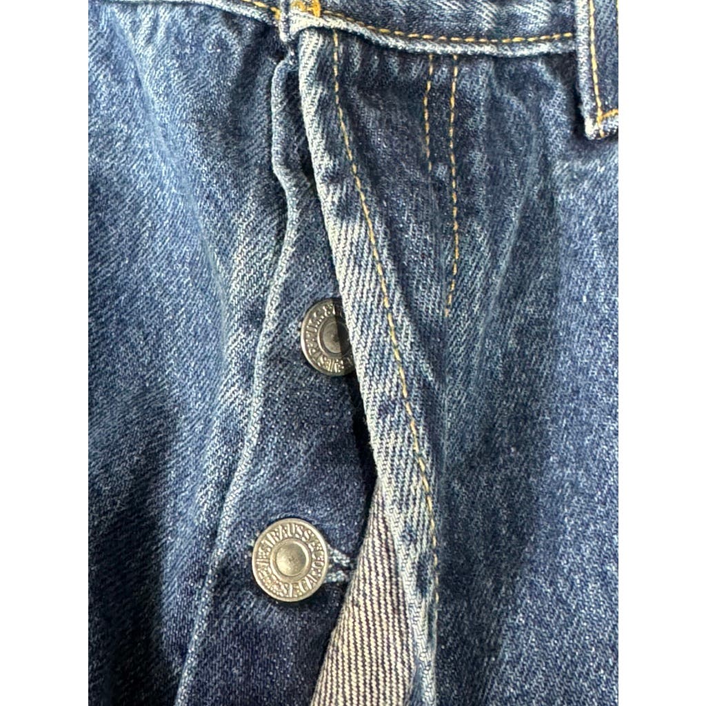 LEVI'S Men's Indigo Worn In Blue Vintage 501 Button-Fly Denim Jeans SZ 34X30