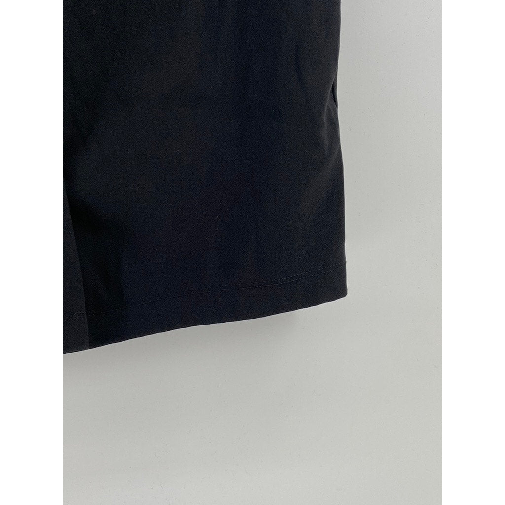 IRIS Women's Black Solid Straight Knee Length Pencil Skirt SZ M