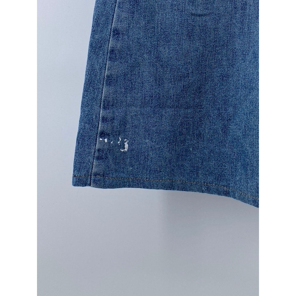 BILLABONG Women's Blue Denim Side-Button Low-Rise A-Line Mini Skirt SZ S