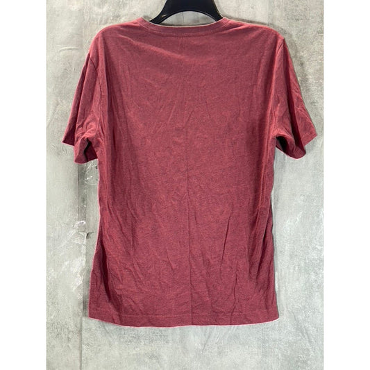 BANANA REPUBLIC Men's Red Currant V-Neck Eco Premium Wash T-Shirt SZ M