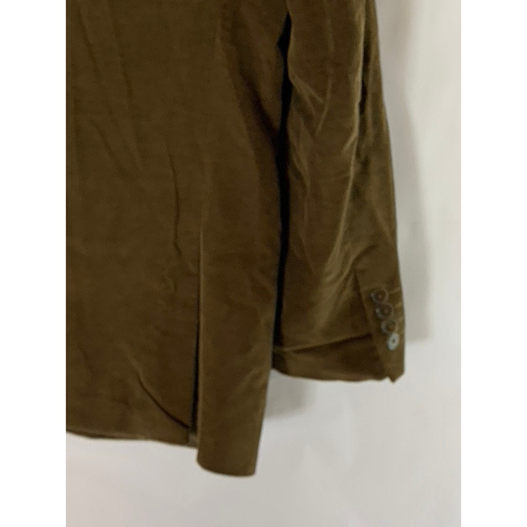 ARCHITECT Men's Dark Brown Corduroy Two-Button Notch Lape Blazer SZ 40R