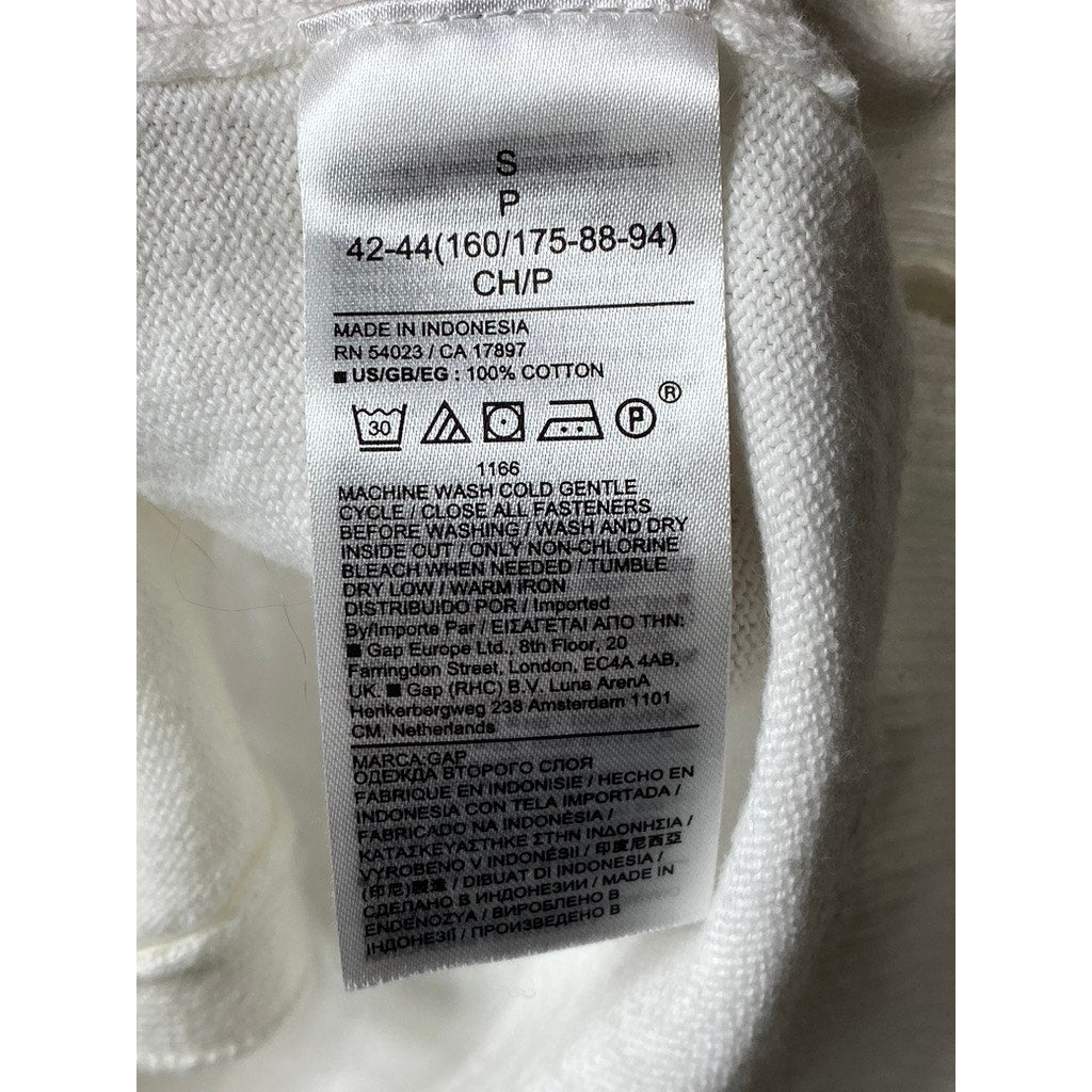 GAP Women's Cream Crewneck Button-Up Long Sleeve Cardigan SZ S