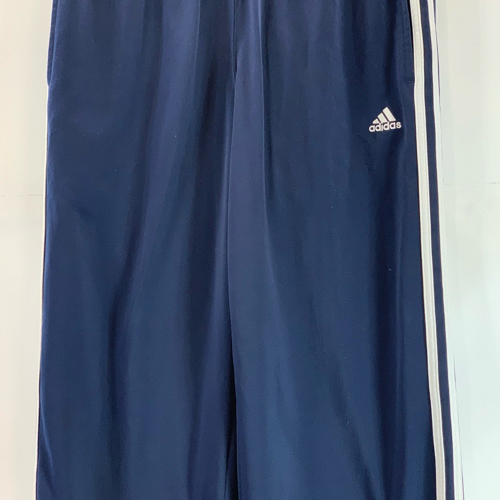 ADIDAS Men's Navy Three-Stripe Elastic Waist Pull-On Relaxed Fit Track Pant SZ M