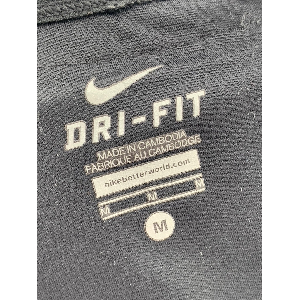 NIKE Women's Black Dri-Fit Zipper-Hem Running Leggings SZ M