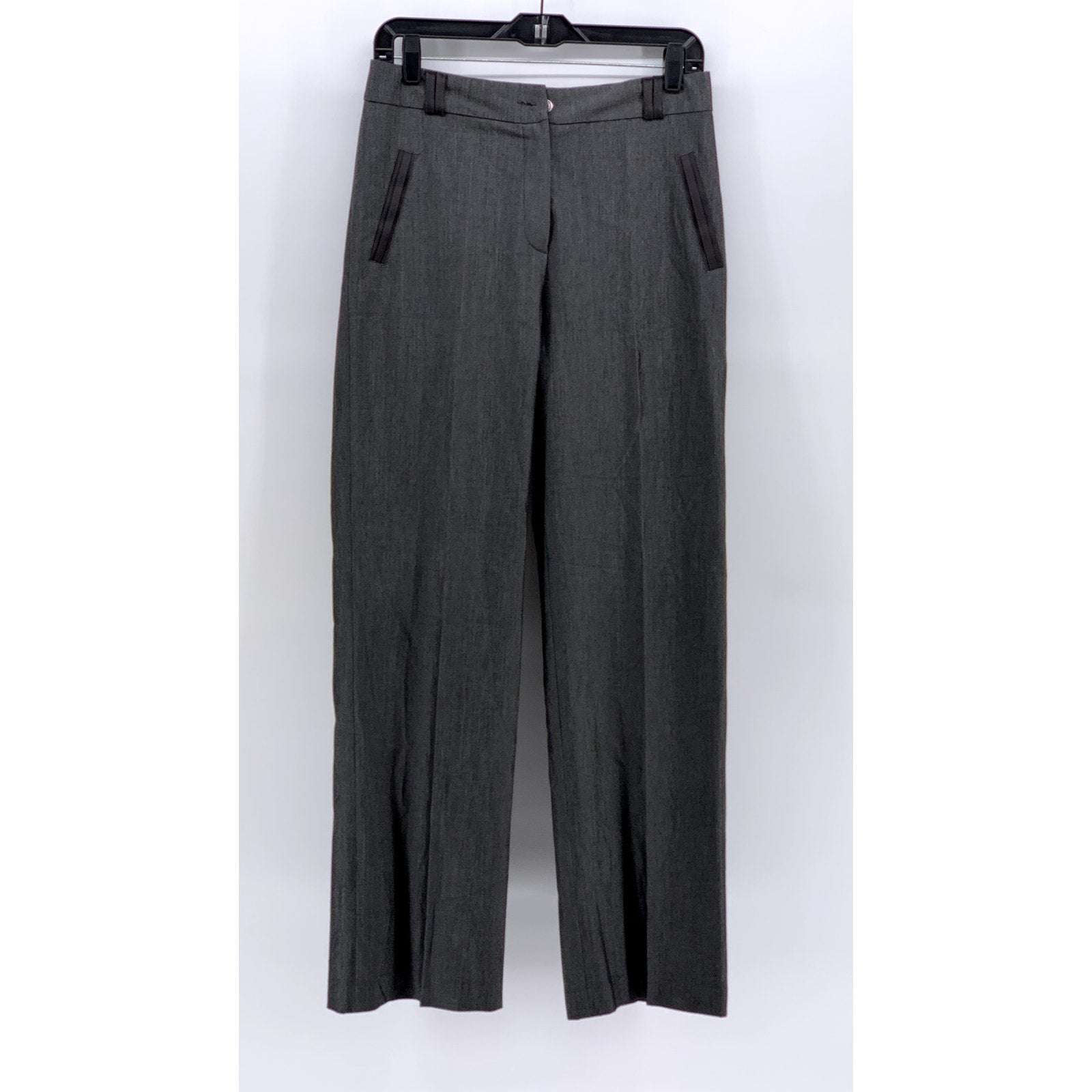 FIMAS Women's Charcoal Gray Straight Leg Pants SZ 42(US12)