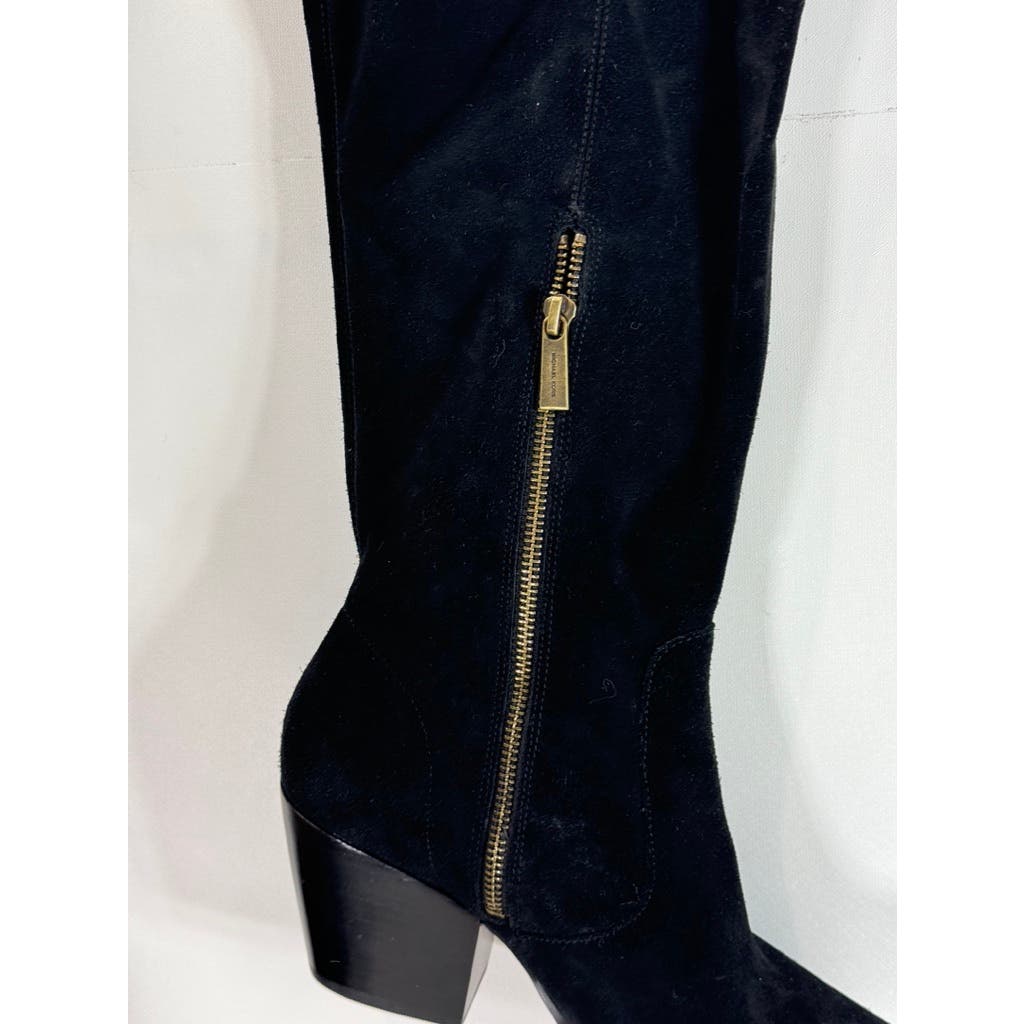 MICHAEL MICHAEL KORS Women's Black Harlow Over-The-Knee Block-Heel Boots SZ 7.5