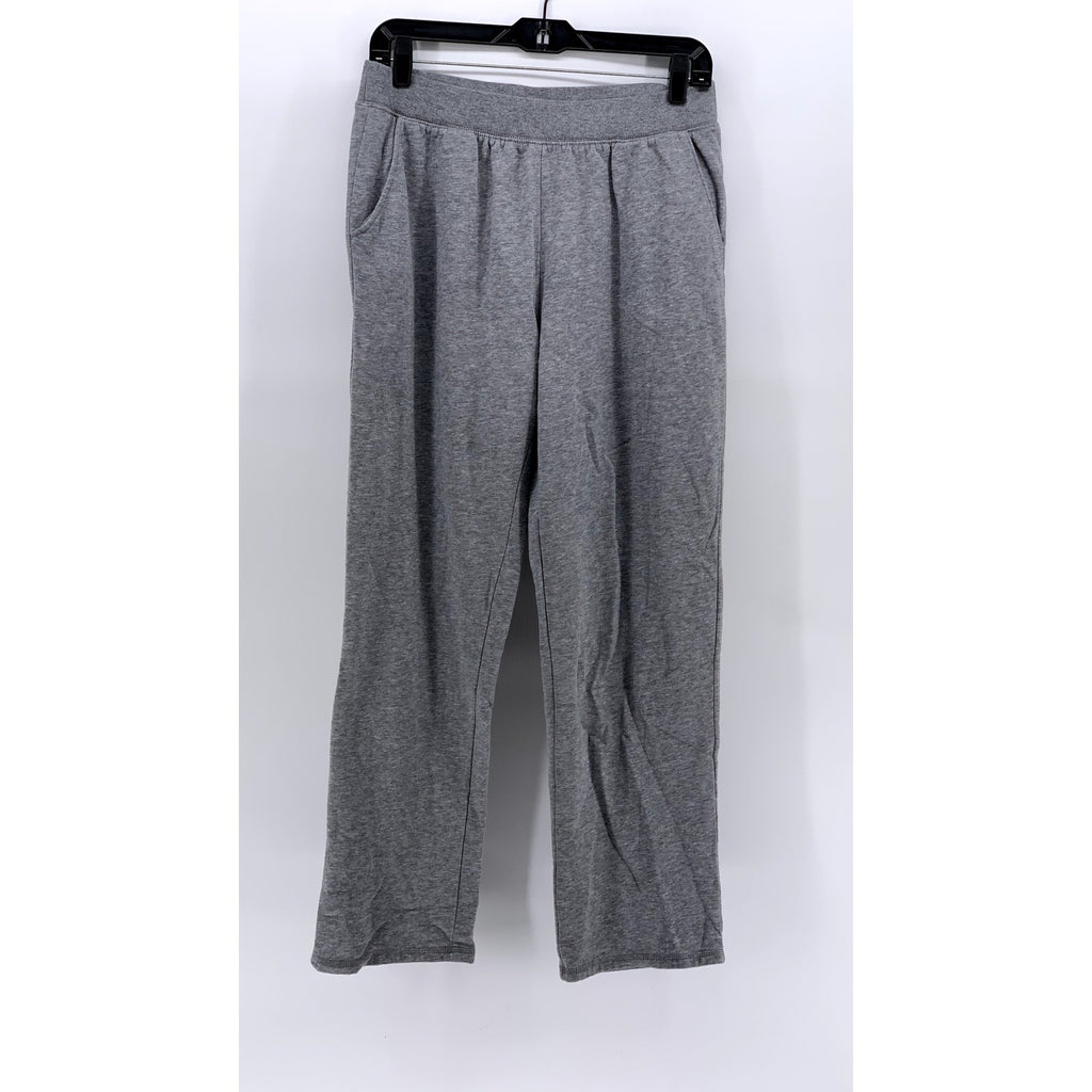 TIME & TRU Women's Gray Cotton Blend Relaxed Straight Leg Pants SZ M