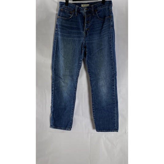 MADEWELL Women's Blue Five-Pocket The Perfect Vintage High-Rise Crop Jean SZ 27