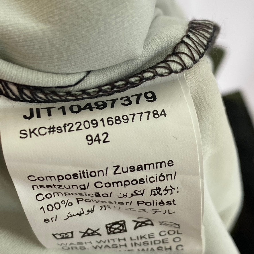 HENGSHENG JEANS Women's Army Green Star Print Military Style Straight Skirt SZ M