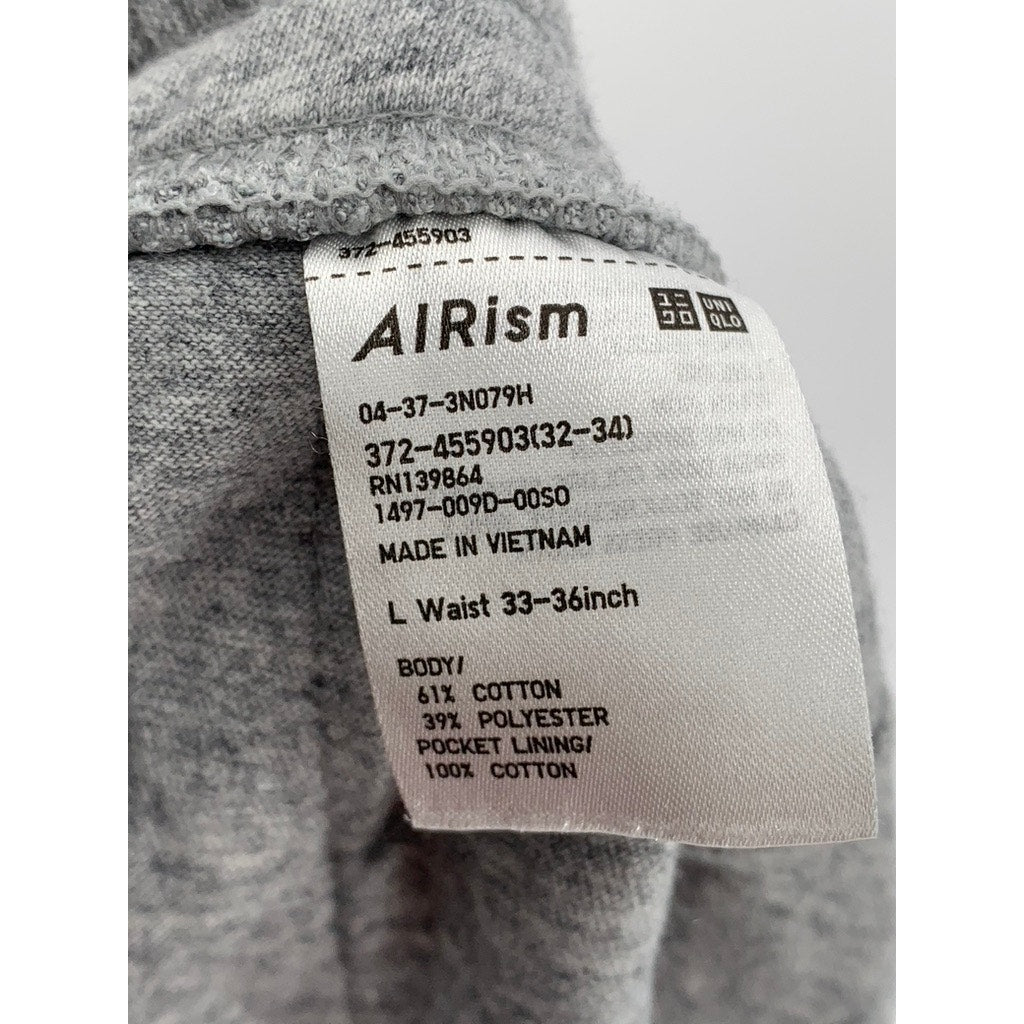 UNIQLO Men's Light Gray AIRISM Cotton Easy Shorts SZ L