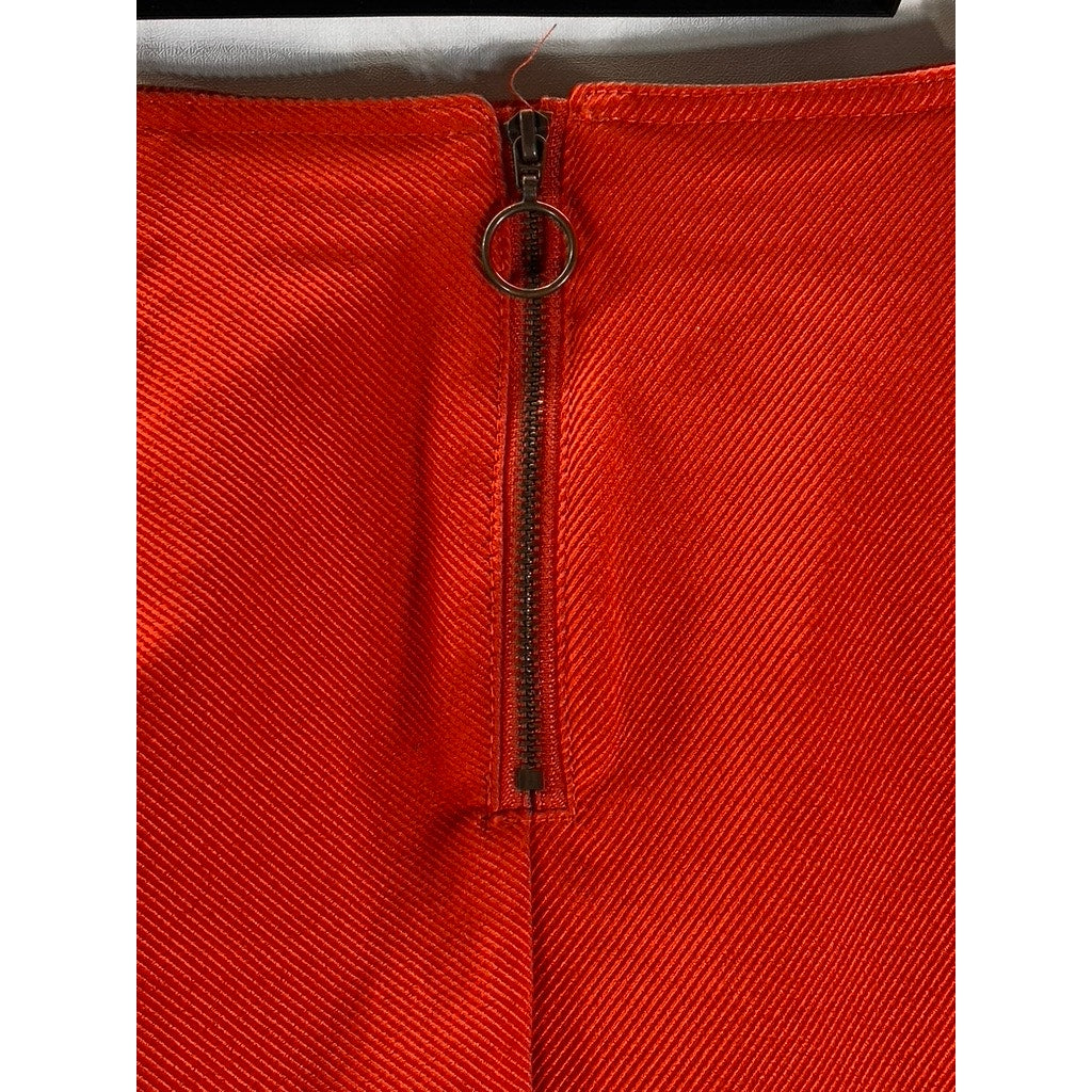 URBAN OUTFITTERS Women's Bright Red UO Ashley Pelmit Fitted Mini Skirt SZ M