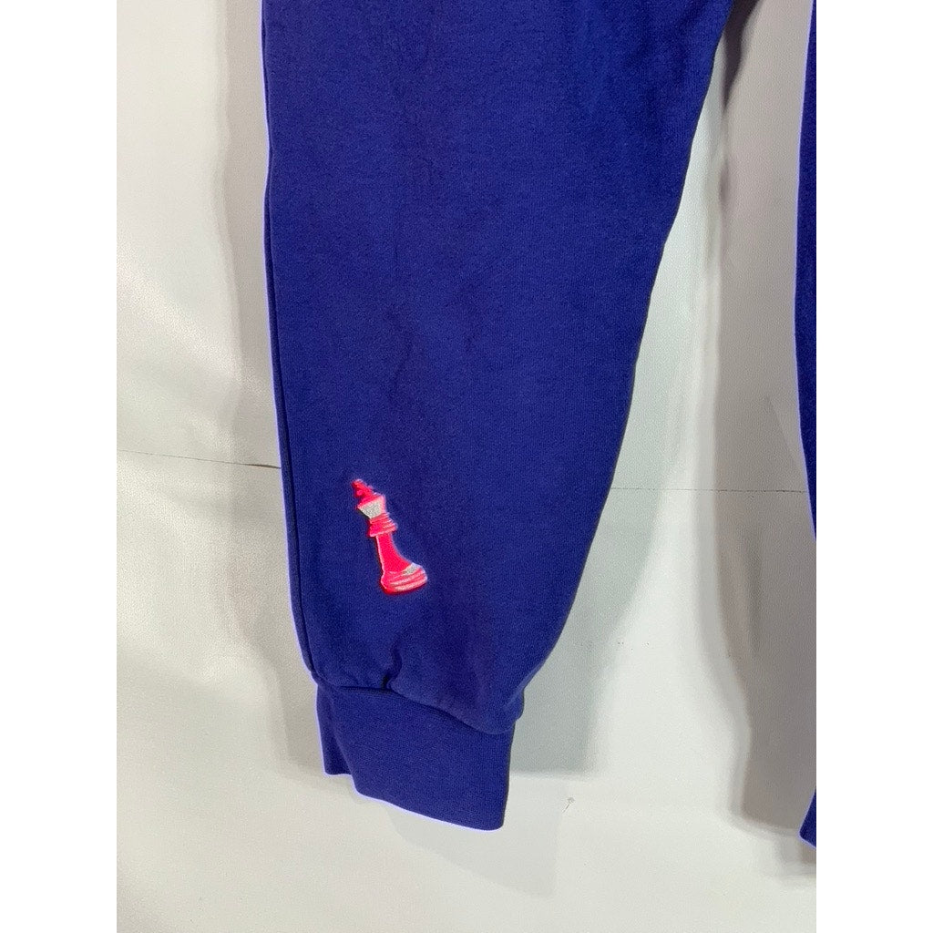 NIKE Men's Blue Fleece Lebron James Standard-Fit Drawstring Jogger Pants SZ S