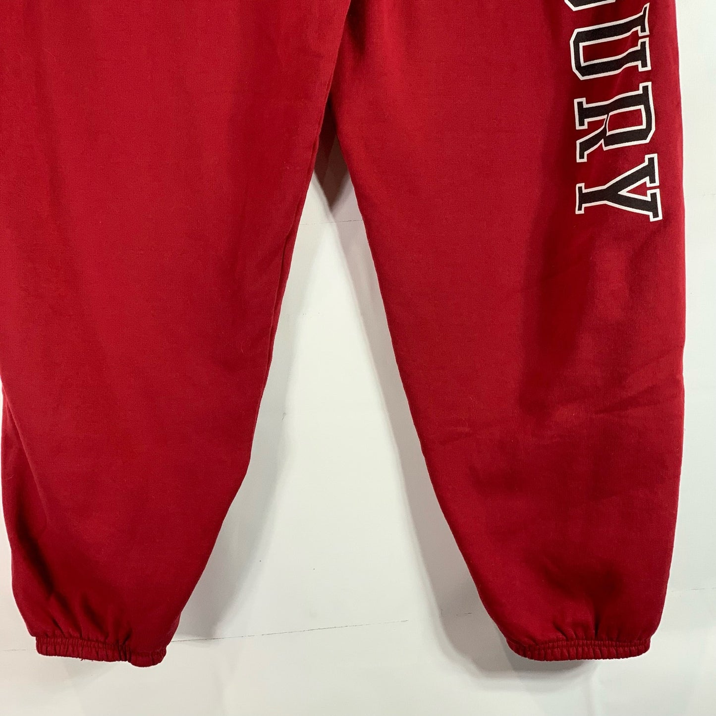 CHAMPION Men's Red Salisbury Logo Eco Powerblend Pull-On Sweatpants SZ 2XL