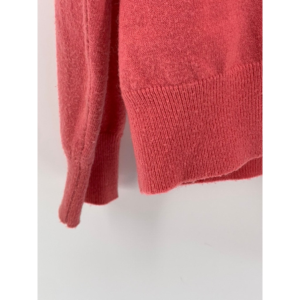 RAFAELLA Women's Peach Acrylic Blend Knit Button-Up Cardigan SZ L