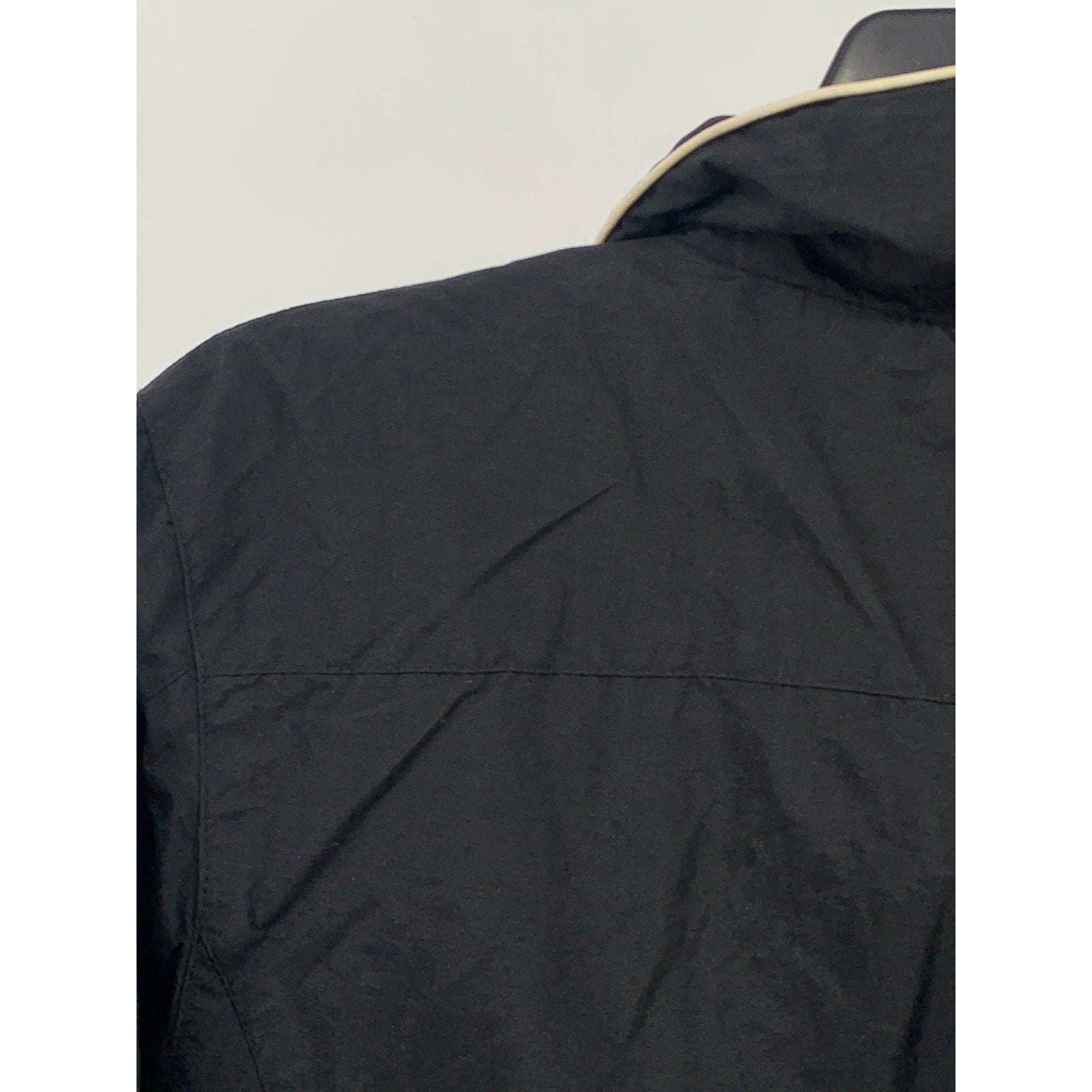 STUNT SPORTS Women's Vintage Black Zip-Up Stand Collar Windbreaker Jacket SZ M