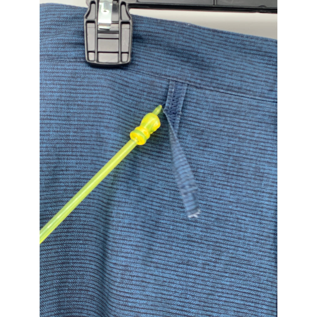 HURLEY Men's Blue Printed Flat Front Stretch Benton Walkshort SZ 29