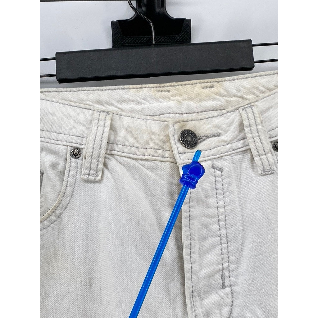 BUFFALO JEANS Men's White Evan Basic Slim-Leg Five-Pocket Denim Jeans SZ 36X32