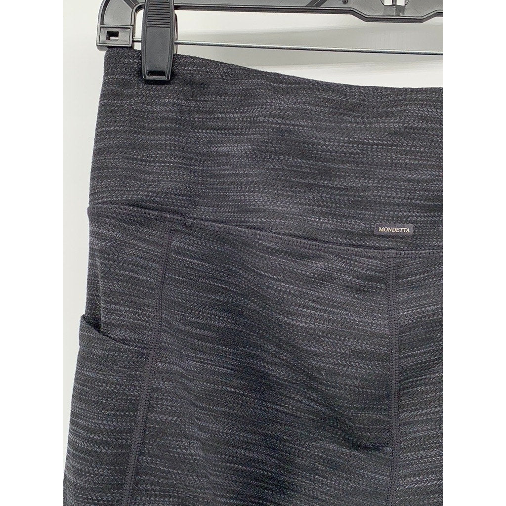 MONDETTA Women's Charcoal Printed Performance Luxury Leggings SZ M