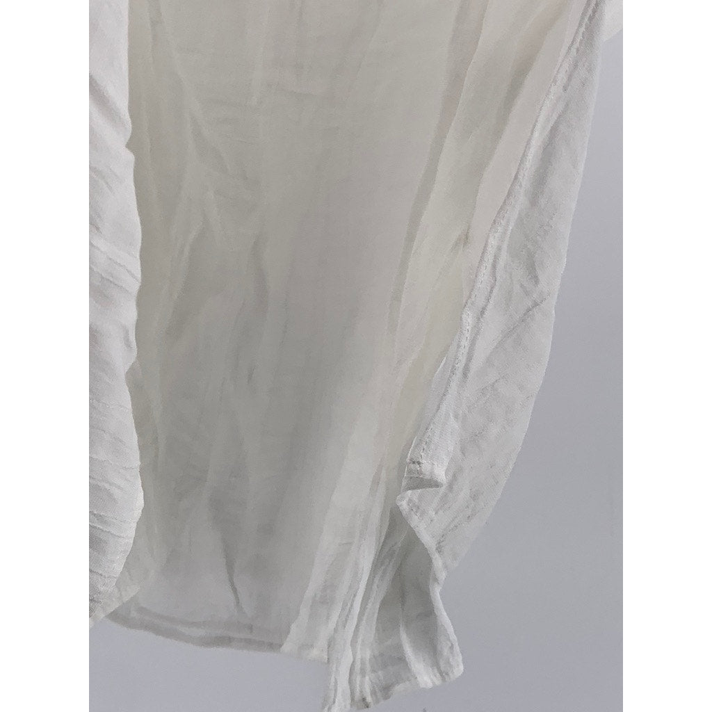CRISTINA B Women's White Scoop-Neck Sleeveless Top SZ S