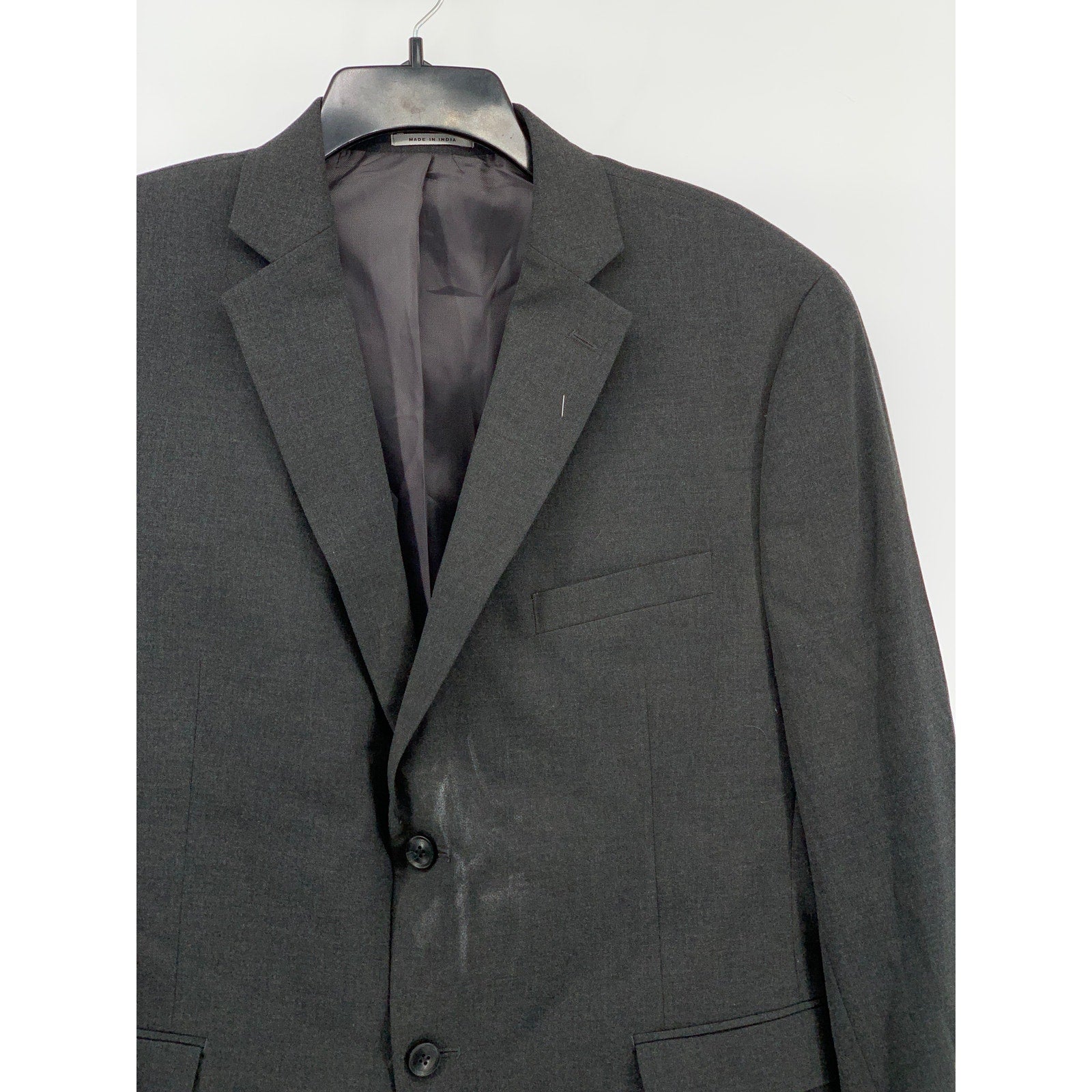 ALFANI Men's Charcoal Gray Slim-Fit Two-Button Notch Collar Blazer SZ 44S