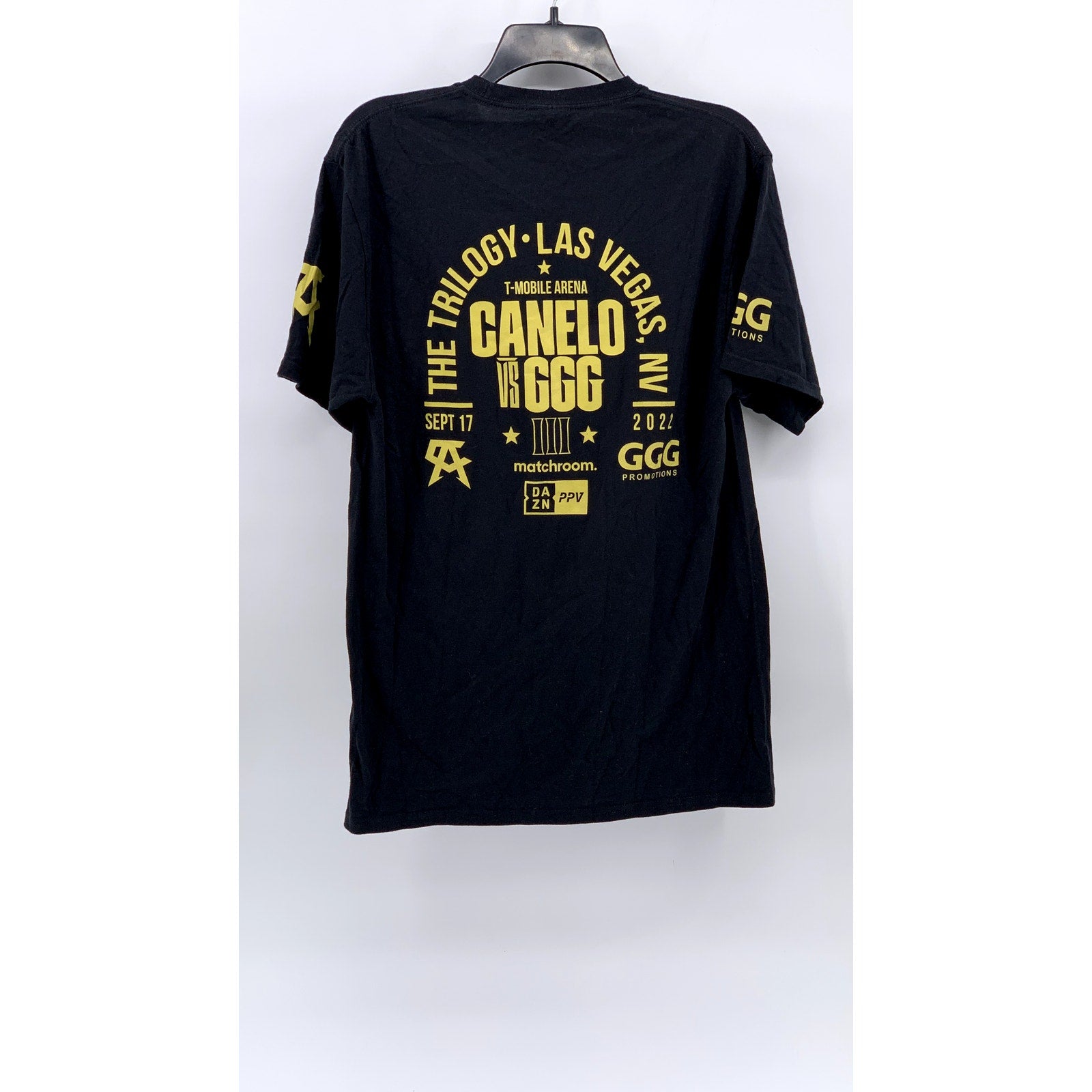 Unisex Black Canelo VS. GGG The Trilogy Graphic T-Shirt SZ M