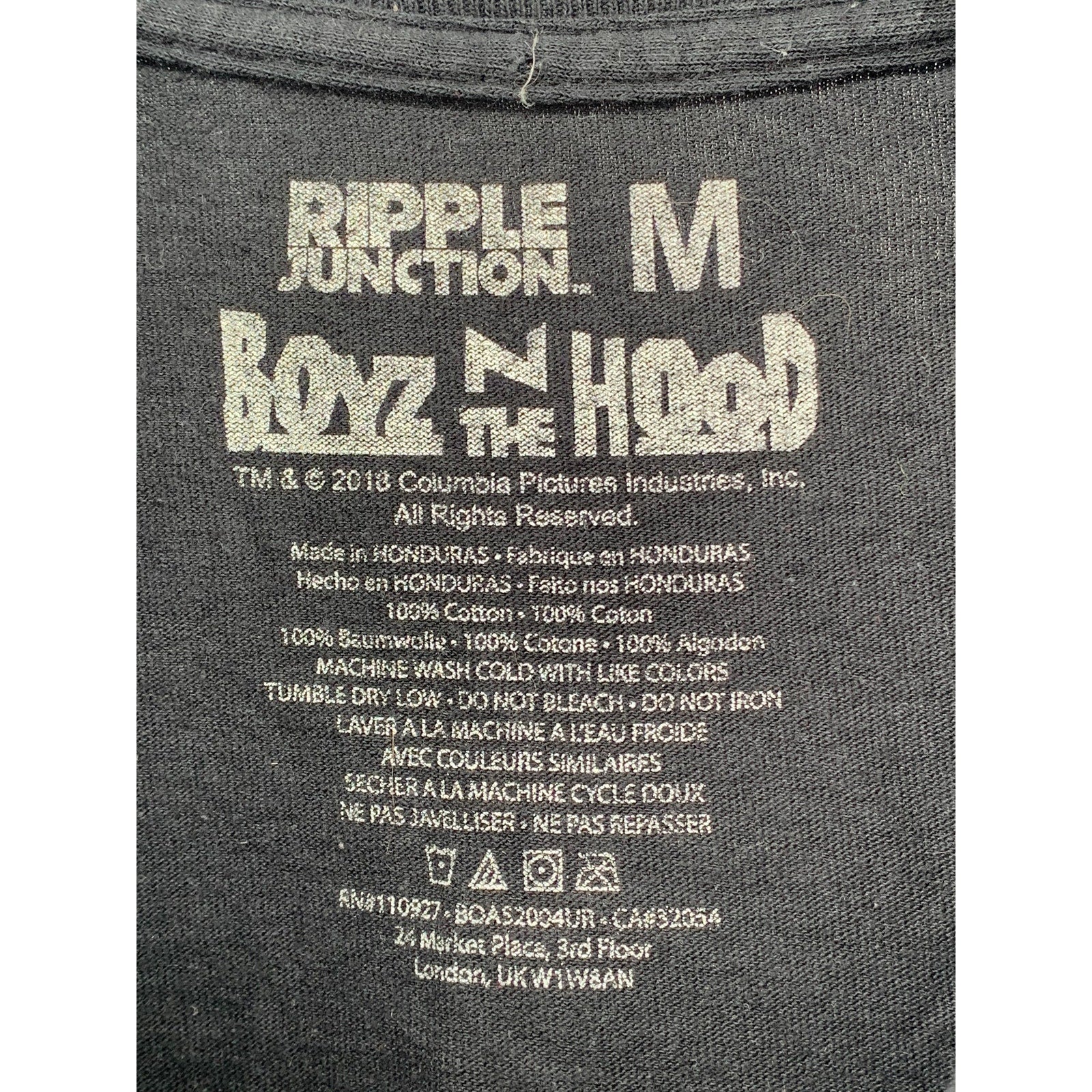 RIPPLE JUNCTION Men's Black Boyz N The Hood Graphic Short Sleeve T-Shirt SZ M