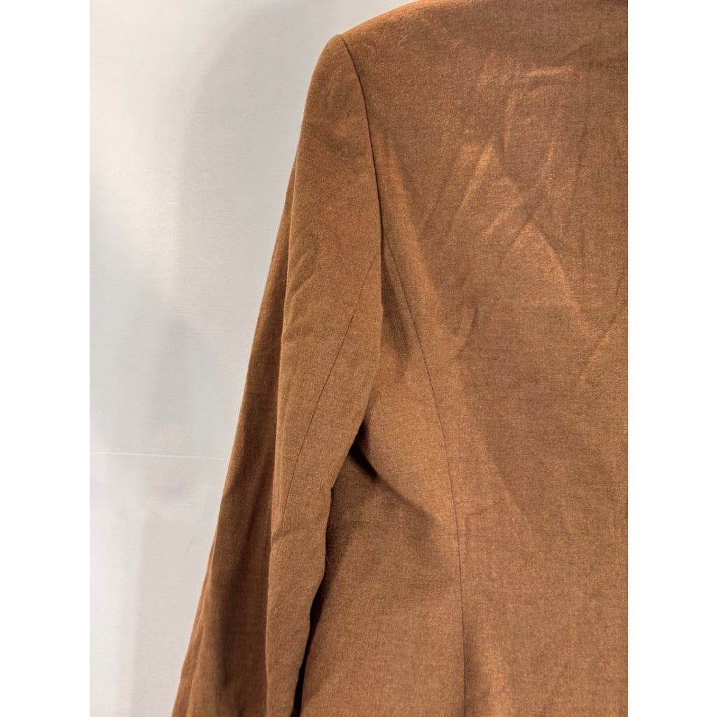 NORDSTROM SIGNATURE Women's Brown One-Button Wool Blazer SZ S