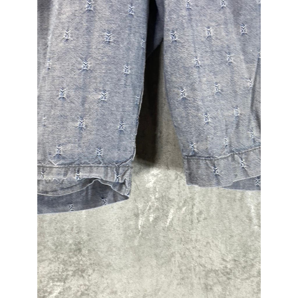 GOODFELLOW & CO Men's Blue Printed Slim-Fit Flat Front Linden Chino Shorts SZ 32